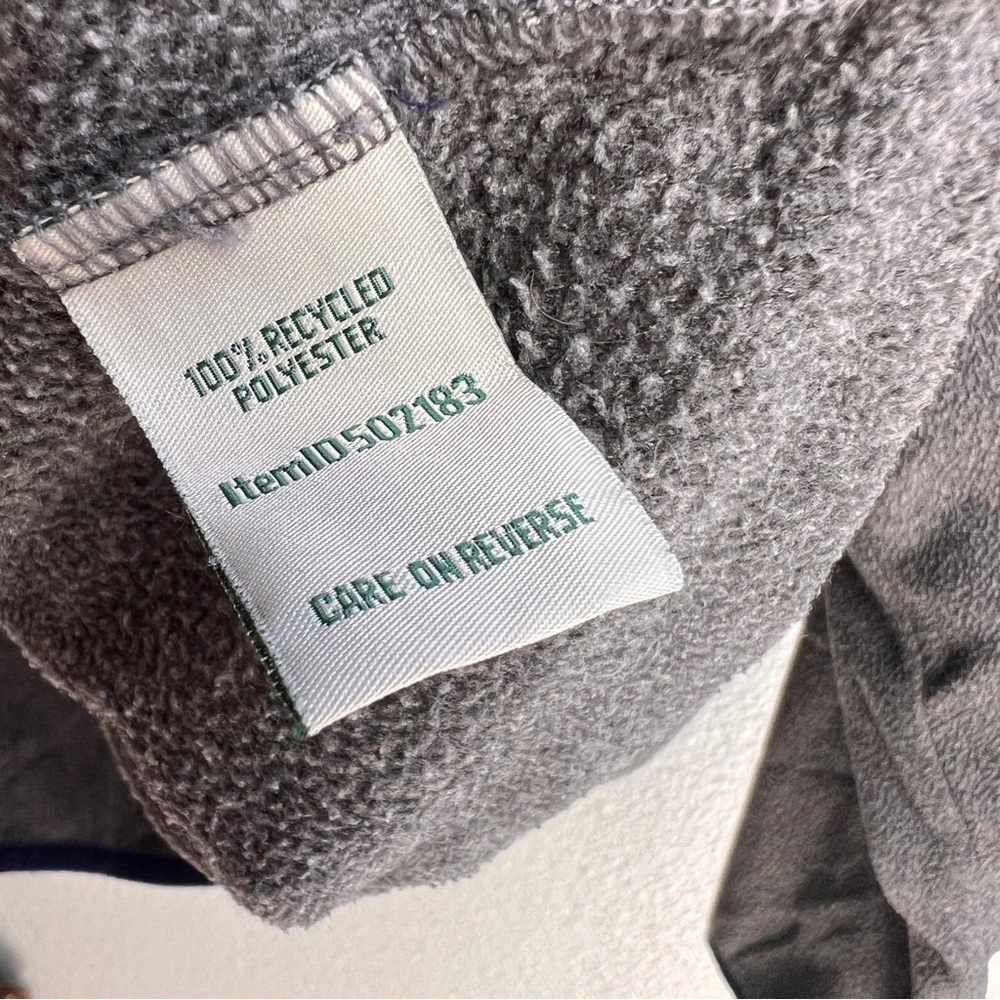 LL Bean Soft Brushed Fitness Fleece 1/4 Zip Gray Pullover Sweatshirt Women’s - Picture 14 of 14